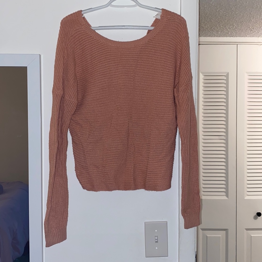 Reversible Pink Sweater - Hollister - M